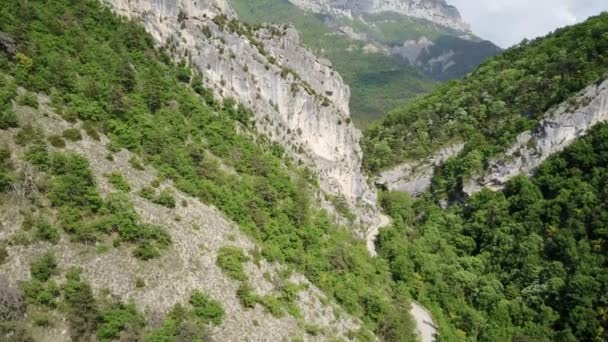 Montagne Rocciose Torreggianti Vercors National Nature Park Isere Francia Inclinazione — Video Stock