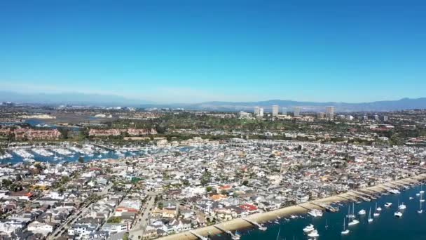 Aerial Video Flying Balboa Islands Fashion Valley Mall Beautiful Sunny — Stock Video