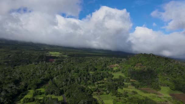 Letecký Pohled Divoké Hory Pico Azory Čisté Tropické Hory Přírody — Stock video