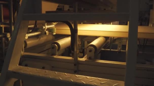 Bir Ahşap Fabrikasında Kamerası Görüntüsü Burada Çeşitli Kapılar Işleniyor Üretiliyor — Stok video