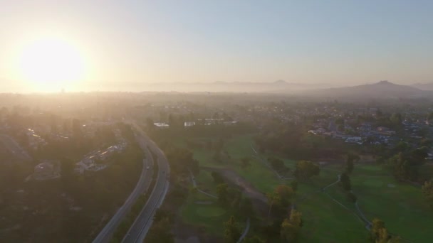 Вид Висоти Гору Сан Дієго Каліфорнія Під Час Яскравого Заходу — стокове відео