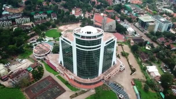 Pearl Africa Hotel Kampala Uganda Letecké Drone Shot — Stock video