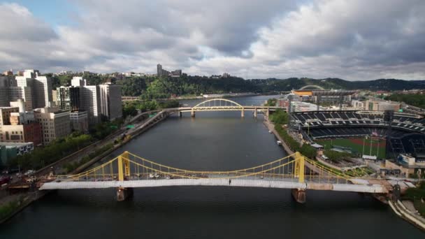 Pnc Park Allegheny River Pittsburgh Pennsylvanie Plan Aérien — Video