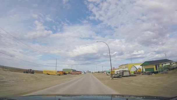 Rijden Kelsey Boulevard Churchill Manitoba Noord Canada Deel Van — Stockvideo