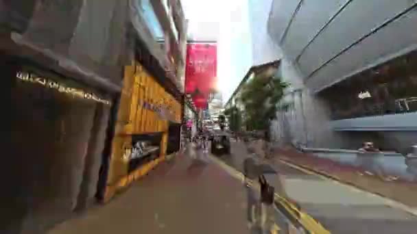 Dagtid Hyperlapse Promenader Genom Sogo Till Time Square Causewaybay Hongkong — Stockvideo