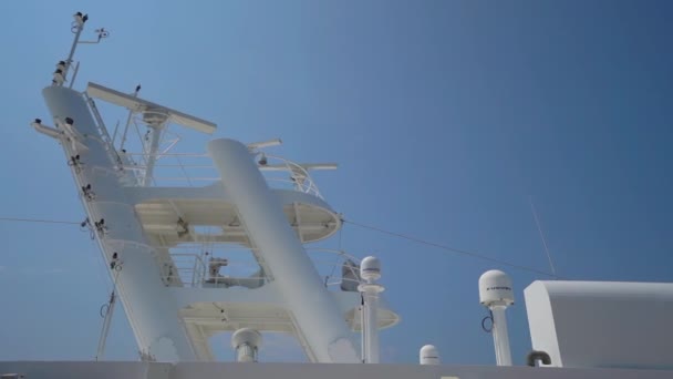Parte Superior Del Crucero Crucero Vista Superior Piscina — Vídeos de Stock