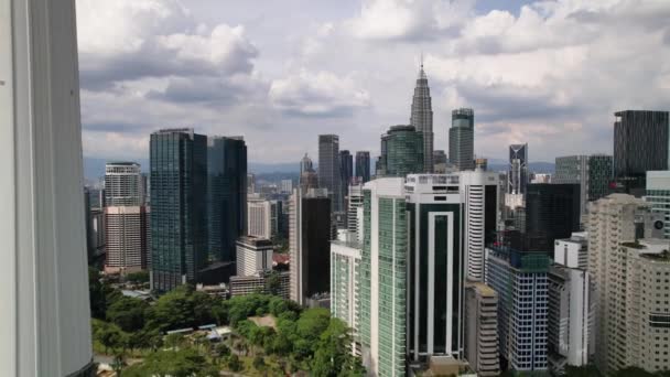Panorama Shot Cityscape View Middle Kuala Lumpur City Center Day — Stock Video