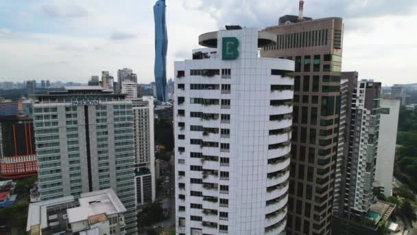 Drone Orbit Tall Buildings Kuala Lumpur Malaysia Merdeka Pnb 118 — Stock Video