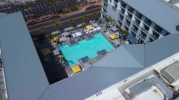 Panning Pool Seabird Resort — Stock Video