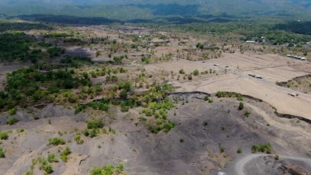 Vista Cinematográfica Ilha Bali Paisagem Arenosa Vista Drone — Vídeo de Stock
