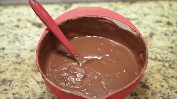 Процес Виготовлення Шоколадних Кондитерських Виробів Кондитерської Фабрики Художньої Шоколадної Фабрики — стокове відео