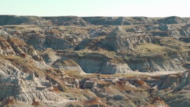 Bandlands Hoodoos Dans Climat Désertique Sec Alberta Canada Par Temps — Video