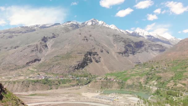 Όμορφη Θέα Των Ισχυρών Βουνών Της Περιοχής Lahaul Στο Himachal — Αρχείο Βίντεο