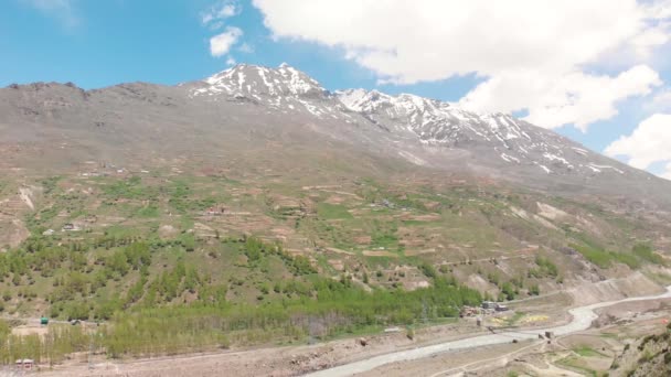 Letecký Pohled Mohutné Hory Oblasti Lahaul Himachalu — Stock video