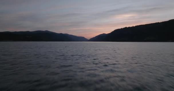 Drone Aerial Columbia River Gorge Sunset Shot Mavic Cine Fps — Stock Video