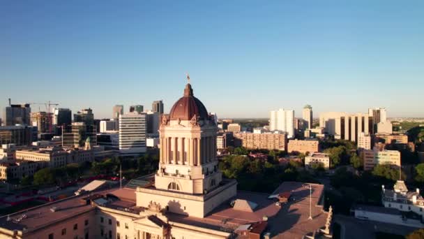 Legislativní Budova Winnipegu Klasická Budova Parlamentu Kanadských Prairies — Stock video