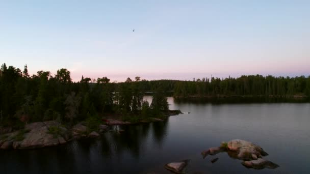 Поїздка Канади Дрони Розстріляні Місцями Деревами Озерами — стокове відео