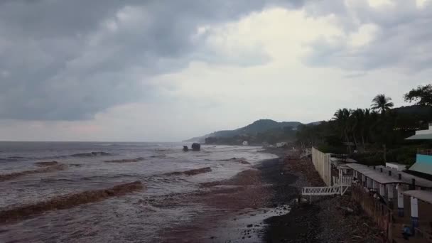 Paseo Marítimo Popular Lugar Surf Playa Tunco Salvador Durante Día — Vídeo de stock