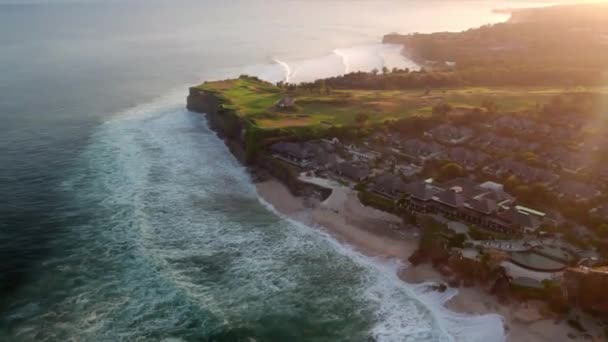 Острів Улувату Балі Індонезія Відвідує Місце Відпочинку Азії Серфінгу Цифрового — стокове відео