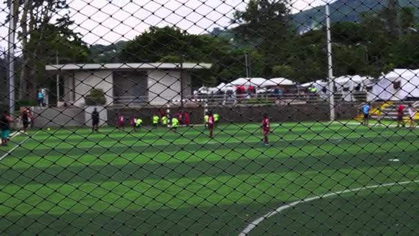Děti Hrají Fotbal Kostarice San Jose — Stock video