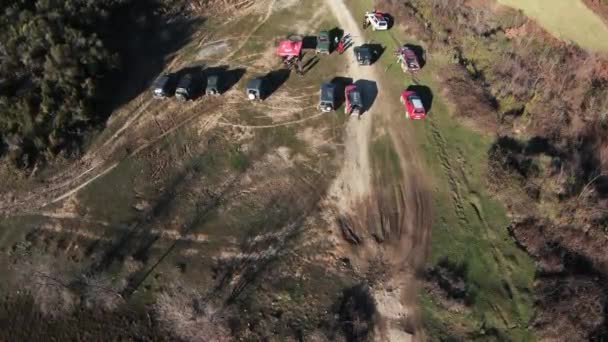 Rassemblement Des Voitures Rallye Avant Départ Course — Video