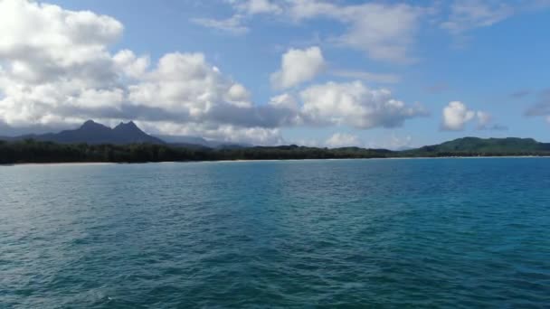 Гавайи Тропический Островной Рай Offshore View Honolulu Dream Landscape Using — стоковое видео