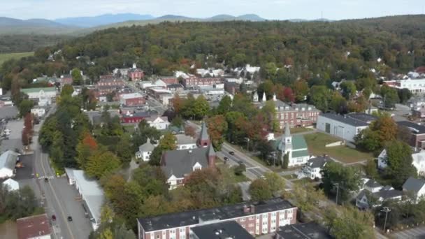 Universidade Maine Farmington Como Visto Acima Maine Eua — Vídeo de Stock