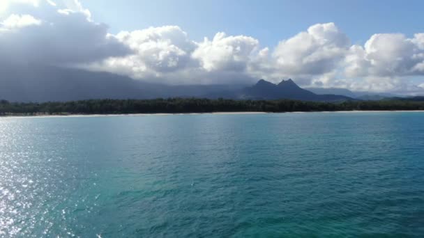 Shaka Vibes Oahu Χαβάη Ανατολική Πλευρά Aerial Τραβήξτε Έξω Πυροβόλησε — Αρχείο Βίντεο