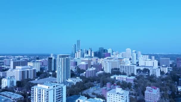 Edmonton Downtown Luxury Condo Development Properties Overlooking West Side Hot — Vídeo de stock