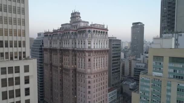 Drone Capture Martinelli Building First Skyscraper Built Brazil Located Paulo — Video