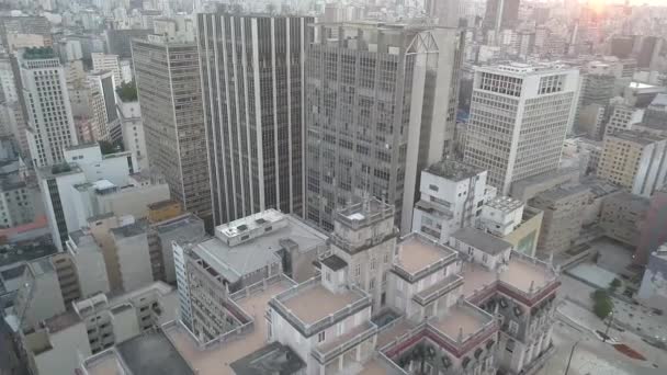 Drone Uchwycił Najlepsze Ujęcie Brazylijskiego Budynku Banku Wiele Budynków Które — Wideo stockowe