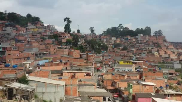 Uno Zoom Sulle Favelas Rosinha Rio Janeiro Brasile Con Sfondo — Video Stock