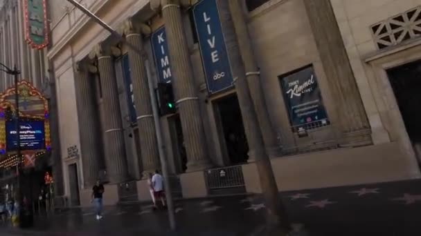 Angled Pov View Driving Jimmy Kimmel Live Capitan Theater Ghirardelli — Vídeo de stock