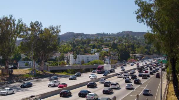 101 Otoban Los Angeles Kaliforniya Daki Cahuenga Geçidi Giden Öğleden — Stok video