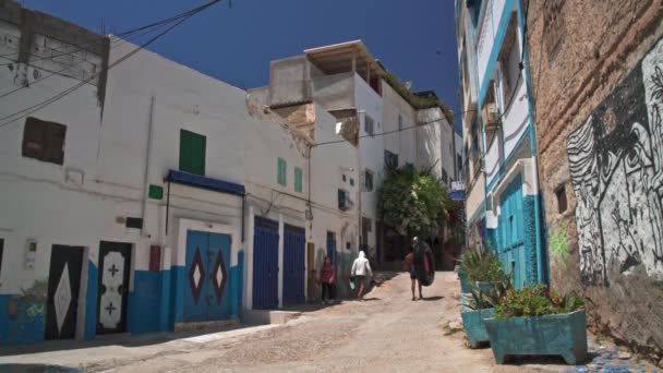 Уличная Жизнь Taghazout Morocco — стоковое видео