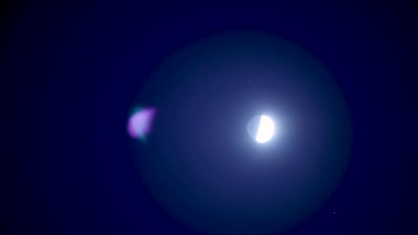 Waxing Crescent Moon Sky Moon Moves Sky Time Lapse — Stock Video