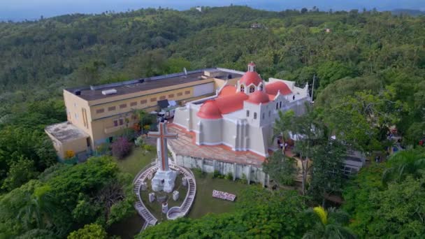 Heiligtum Nuestra Seora Las Mercedes Santo Cerro Vega Der Dominikanischen — Stockvideo