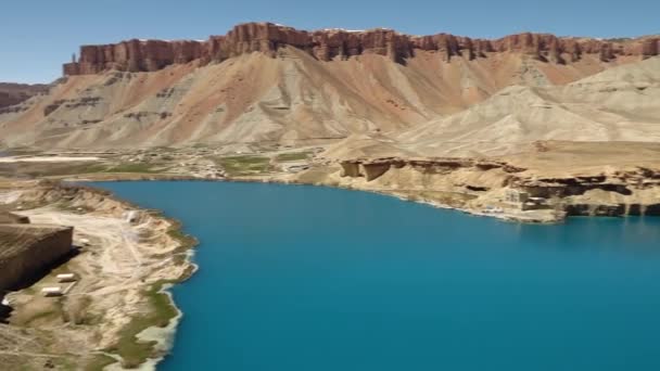 Auffallend Blaue Farbe Des Sees Band Amir Nationalpark Bamyan Afghanistan — Stockvideo