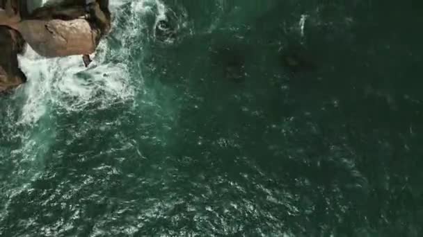 Légi Drón Kilátás Óceán Tengervíz Menteni Bolygó Koncepció Globális Felmelegedés — Stock videók