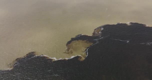 Aerial Tilt Phenomenon Meeting Waters Brazil Birdseye — Video