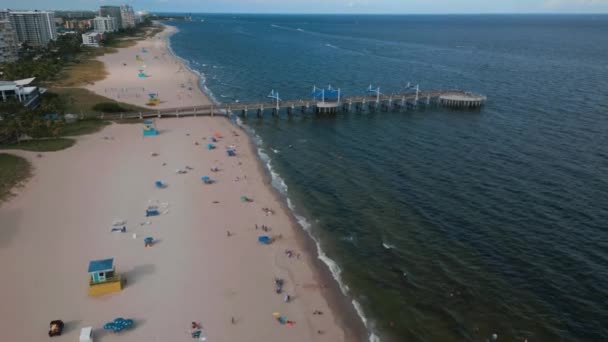 Vereinigte Staaten Florida Broward County Pompano Beach Aktivitäten Pompano Strand — Stockvideo