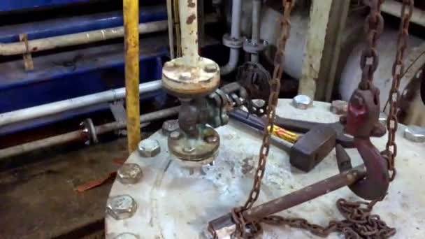 Exploration Shot Showing Different Equipment Used Pump Room — Video