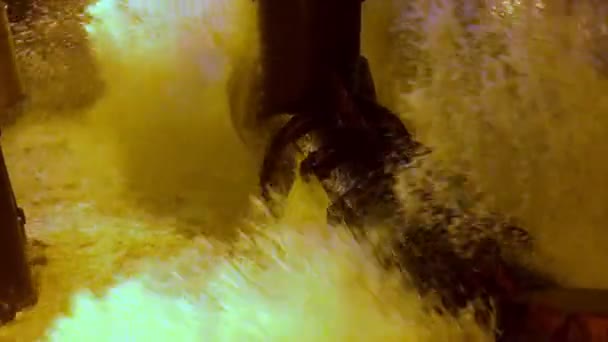 Powerful Hopper Dredger Discharging Leftover Water Overboard — Video Stock