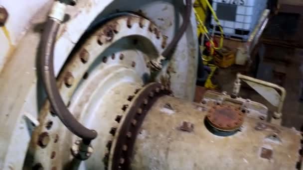 Giant Pump Room Marine Power Plant Source Energy Ship Engine — Video