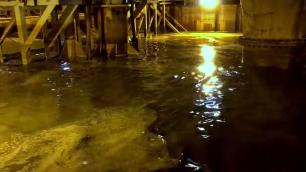 Flood Water Damage Parking Garage Hurricane — Vídeos de Stock