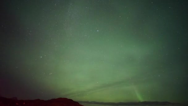 Norvegia Lofoten Aurora Borealis Timelapse Ligusony — Video Stock