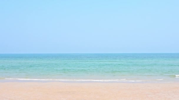 Exotic Caribbean Paradise Turquoise Sea White Beach Sand Blue Horizon — Stock Video