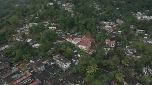 Luftdrohne Über Einer Kleinstadt Nuwara Eliya Sri Lanka — Stockvideo