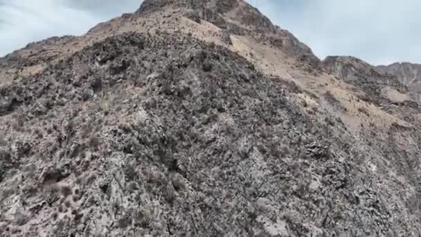 Aerial Dolly Strzał Nad Górami Peru Południowej Ameryki Lecie Drzew — Wideo stockowe