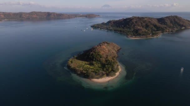 Вид Воздуха Знаменитый Туристический Остров Ломбок Западной Нусе Тенггара Индонезия — стоковое видео